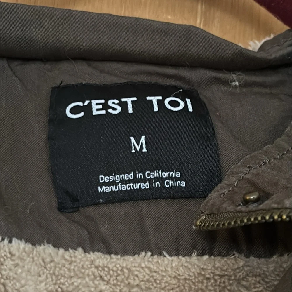 Vegan C’est Toi Fleece Lined Hooded Warm Vest - Picture 2 of 7